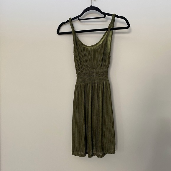 Woven Green Dress NWT - Picture 3 of 9